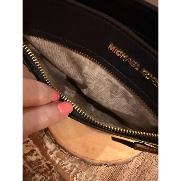 Michael Kors Jet Set Sport Logo Bag Crossbody File Zipper Baltic Blue - Picture 10 of 11